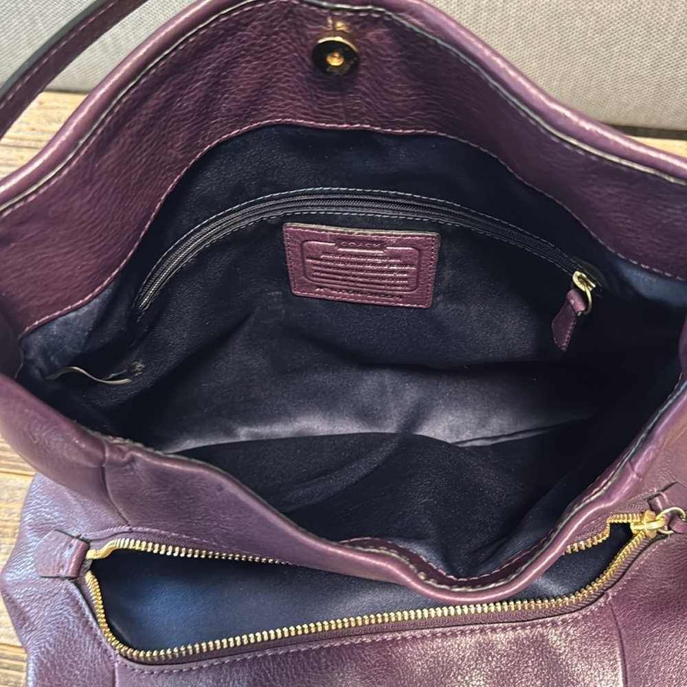 Purple Coach Bag in Excellent Used Condition - Picture 7 of 13